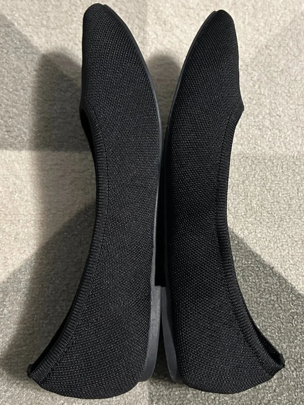 POP Kovari Black Knit Pointed Toe Ballet Flats Women's Size 11